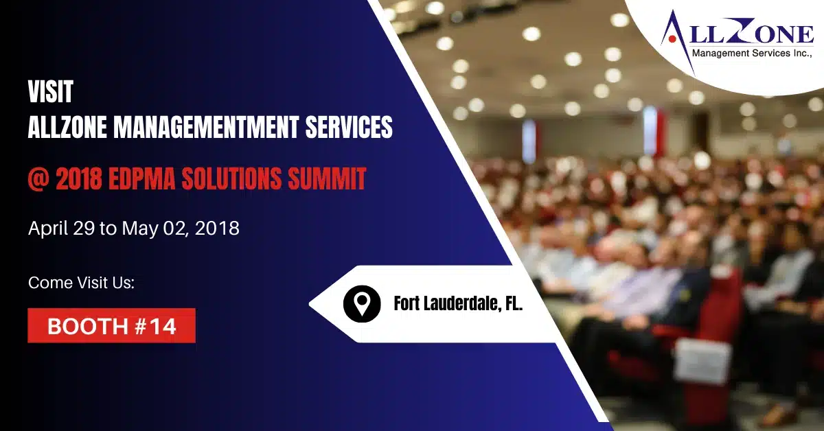 Allzone Management Services is an Exhibitor at 2018 EDPMA Solutions Summit in Fort Lauderdale, FL