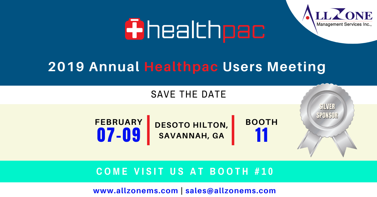 Allzone Management Services is a Silver Sponsor at the 2019 Healthpac User’s Meeting in Savannah, GA.