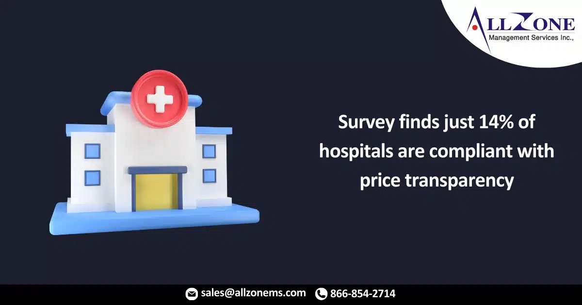 Survey finds just 14% of hospitals are compliant with price transparency