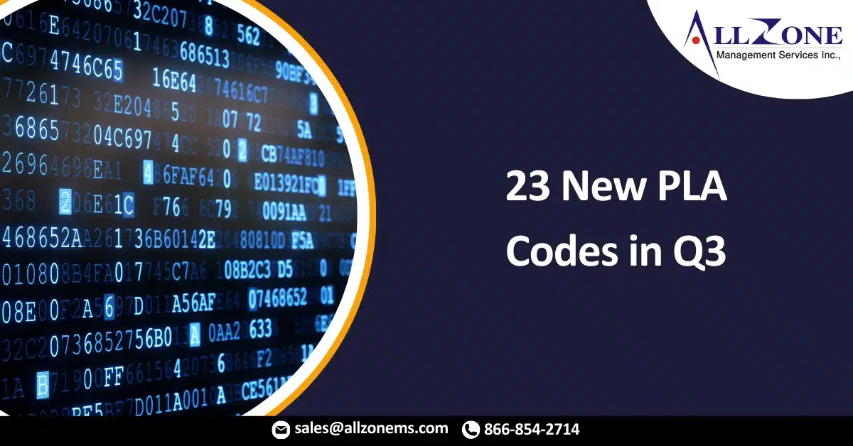 23 New PLA Codes in Q3 of the CY 2022