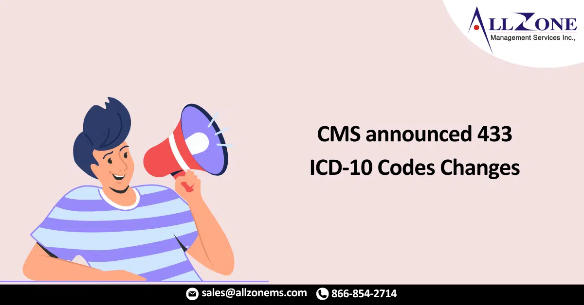 CMS announced 433  ICD-10 Codes Changes For 2024